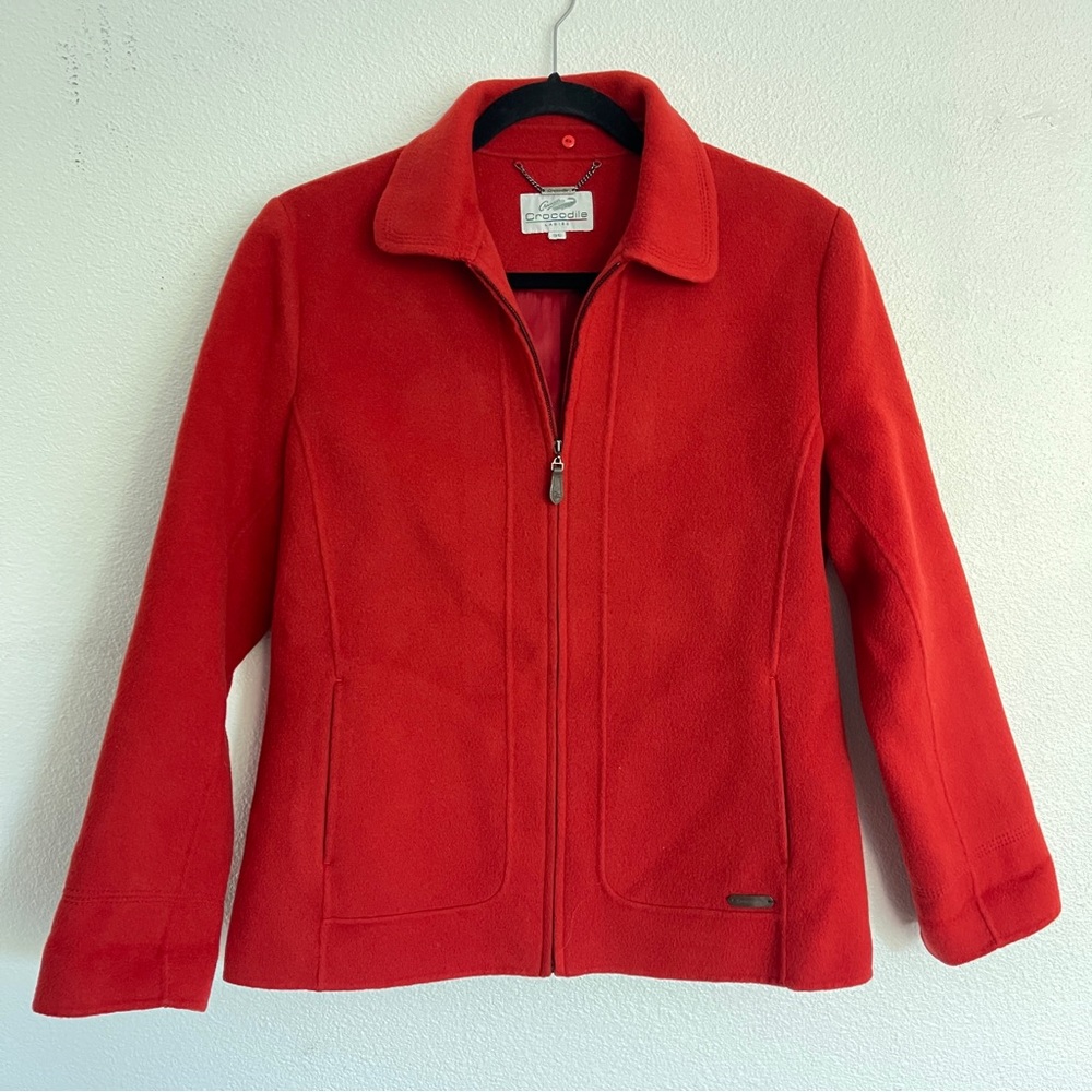 Vintage red Crocodile fleece zip-up